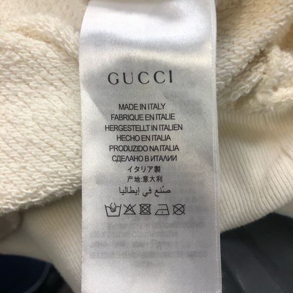 Gucci Logo Crewneck White Sweater with Green Red Stripe - Picture 5 of 6